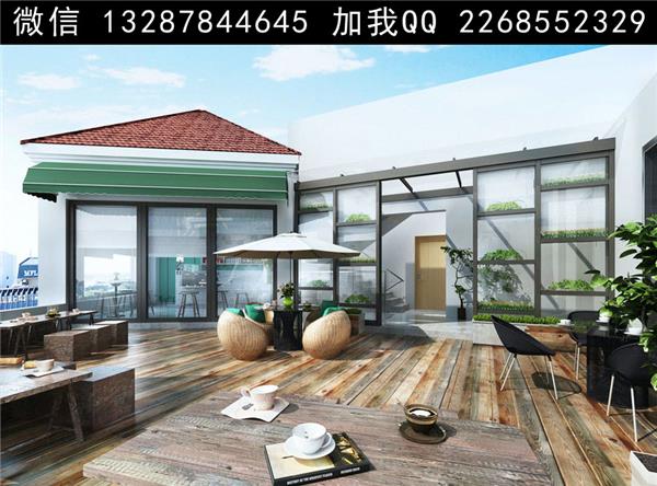 阳台花园设计案例效果图#(客厅)#(书房)#(阳台景观)#(阳台栏杆)