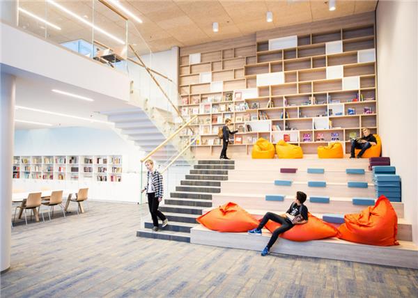 校园图书馆室内设计#学校书吧设计 #阅读空间 #校园阅览室 