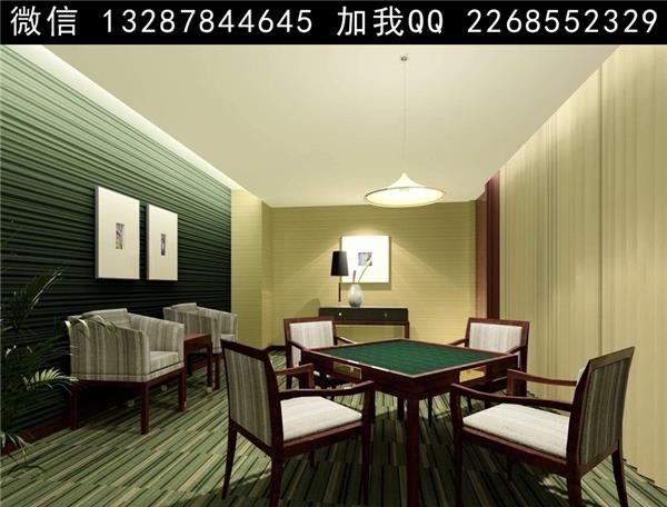 麻将室 棋牌室设计案例效果图