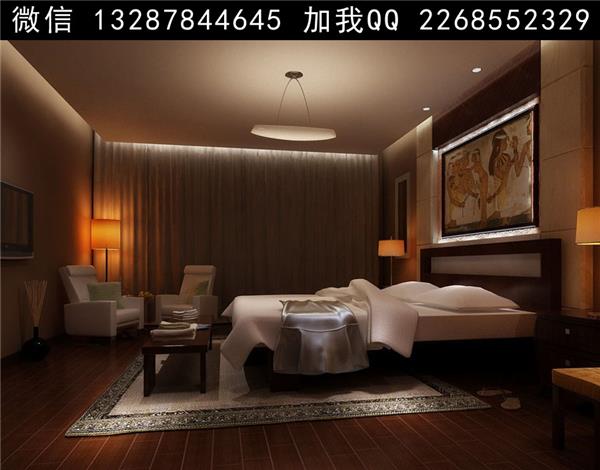 宾馆客房.酒店客房设计案例效果图#(书房)#(客厅)#(双床房)