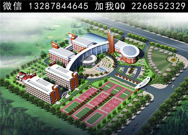 学校设计案例效果图#(效果图)