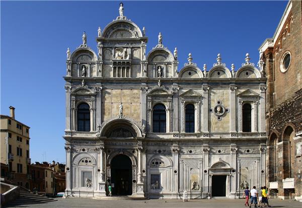 Scuola Grande di San Marco，威尼斯#(文艺复兴建筑)#(门柱造型)#(文艺复兴)#(造型柱)