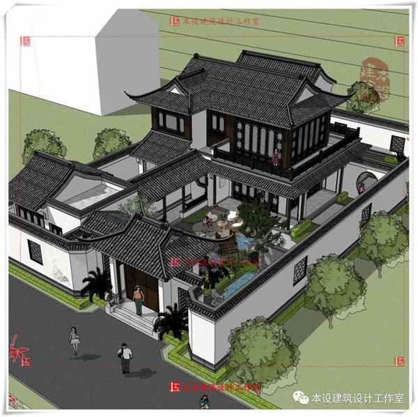 本设建筑设计作品  建一栋美美的中式大宅，一切刚好如你所愿_3570560