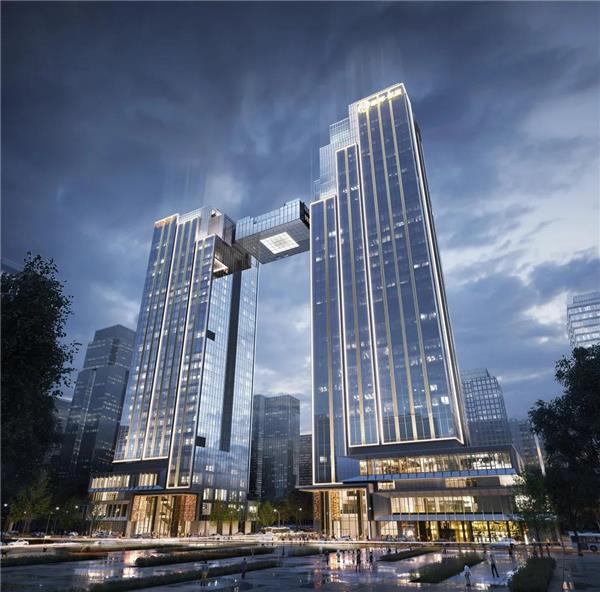 由 10 Design 设计的 “琶洲客厅” 空中连廊升座成功，为广州城市地标增添新名片#10design #办公建筑 #办公楼 