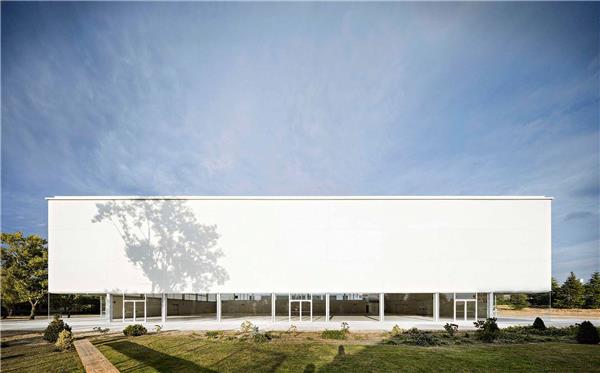 马德里 Francisco de Vitoria 大学的多功能体育馆和教室综合体#校园 #景观 