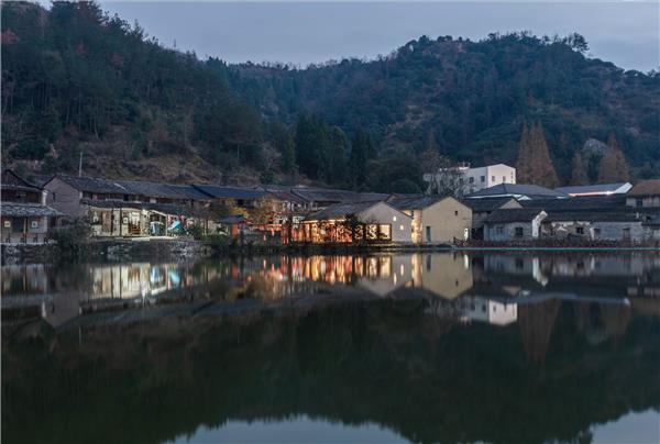 剪纸艺坊·伴湖书吧#建筑设计 #水乡建筑 #滨水建筑 