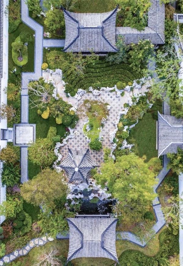 景观设计，新中式庭院小景 ， 苏州园林实景平面图，适合抄绘_3803173