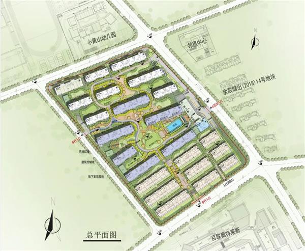 叠墅、洋房，绿城超山地块项目设计，总平图规划及规划轴线_3649251