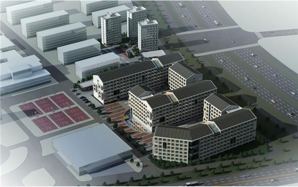 天津商业大学学生公寓,效果图_3649420