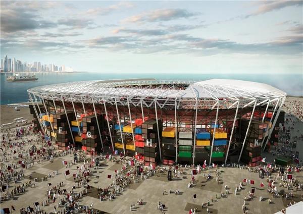 2022卡塔尔世界杯974体育场，完全可拆卸的集装箱体育场