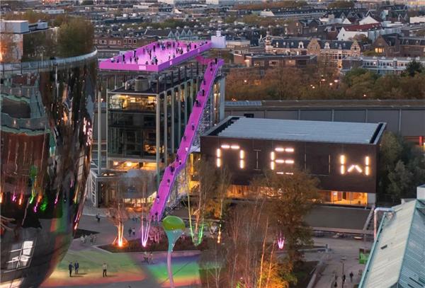 「The Podium」MVRDV在荷兰新研究所屋顶造粉色舞台，迎接鹿特丹建筑月