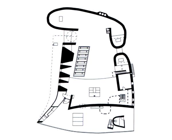 朗香教堂平立剖图#勒柯布西耶 #现代主义运动 #建筑大师作品 