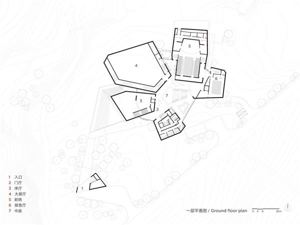 红色石阵，云南东风韵艺术中心 / line＋建筑事务所、 gad_3792528