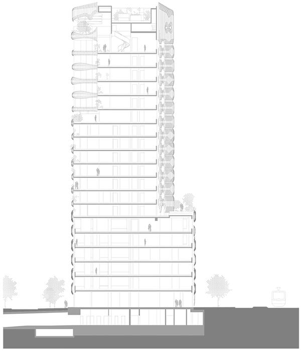 RKM740“拉链”大楼 / J. MAYER H. und Partner Architekten_3800553