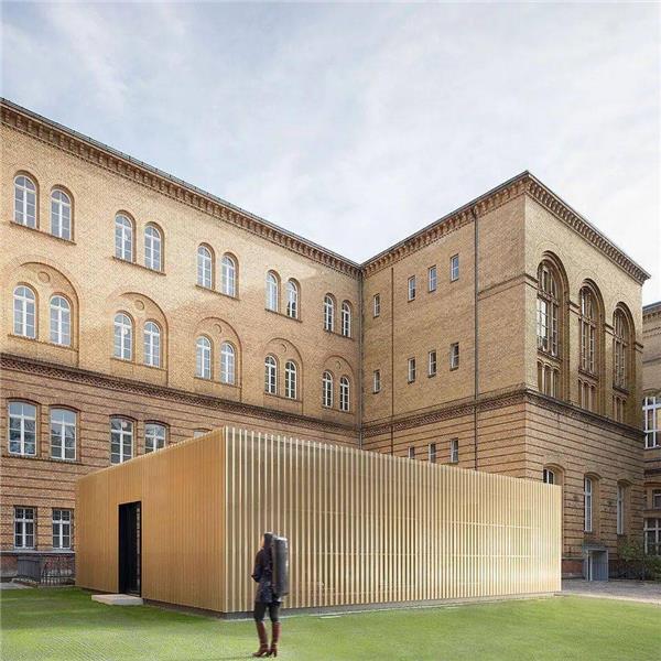 柏林艺术大学音乐练习馆 / TRU Architekten#铜金属外墙建筑设计案例 #铜金属外立面建筑设计 #穿孔铜板 