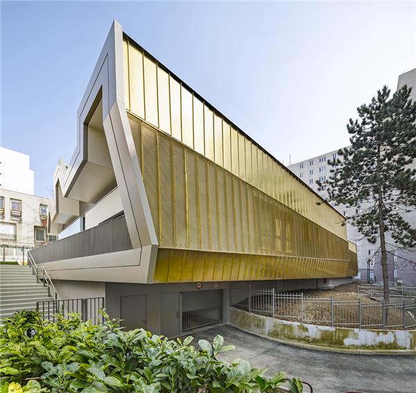 折纸幼儿园 / Wild Rabbits Architects#铜金属外墙建筑设计案例 #铜金属外立面建筑设计 #WildRabbitsArchitects 
