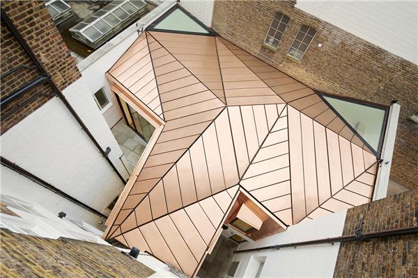 GMS置业公司办公空间改造  / Emrys Architects#铜金属外墙建筑设计案例 #铜金属外立面建筑设计 #咬合式青铜合金金属屋面 