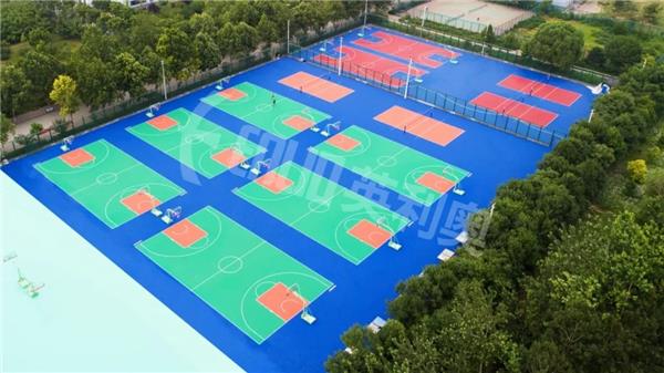 学校体育场为何专业首选悬浮式拼装地板#球场材料 #运动场地材料 #球场地面材料 