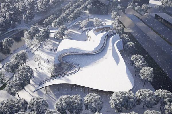 秦淮水袖，南京西五华里国际文化交流中心 / 立木设计#(GDAD)#(滨海建筑)#(城市名片)#(大型会展建筑)#(大型会展中心)#(大型展厅)#(仿生建筑)#(国家会展中心上海)#(海鸥)#(海上丝绸之路)#(海洋元素)#(会议中心)#(会议综合体)#(会展建筑)#(会展建筑设计)#(会展设计)#(会展中心)#(进博会场馆)#(乐土设计)#(立木设计)#(上海国家会展中心)#(深圳市杰恩创意设计股份有限公司)#(丝绸之路)#(文化建筑设计)#(展会)#(筑境设计)#(MAD)#(Studio505)#(滨水建筑设计案例)#(大型展览建筑)#(广东省建筑设计研究院)#(国家会展中心)#(海浪型屋面)#(海浪造型)#(海鸟)#(海洋主题)#(会展)#(会展建筑设计案例)#(会展综合体)#(临海建筑)#(上海会展中心)#(深圳)#(世界级会展中心)#(文化交流中心)#(展馆)#(展览建筑设计案例)