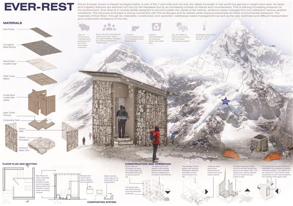 珠峰上的厕所设施-EVER-REST#公共厕所建筑设计 #公共厕所设计 #公共卫生间设计 