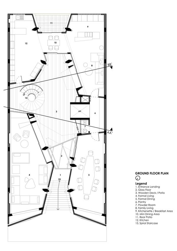 裂开的房屋，撕裂立面控制住宅隐私性 / Anagram Architects_3817107
