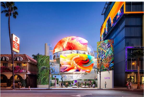 日落球体：洛杉矶在日落大道上迎来了一个小型的拉斯维加斯球体#球形建筑 