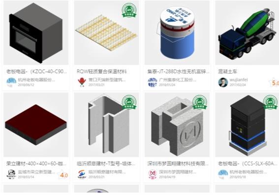 提供BIM构件的平台