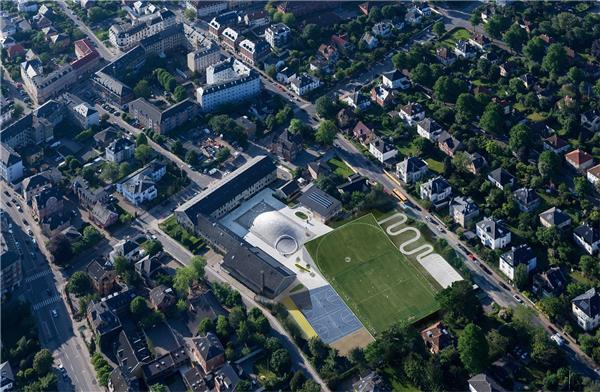 Gammel Hellerup 高中体育馆运动和艺术扩建项目#丹麦建筑师 #比亚克·英厄尔斯 #BjarkeIngelsGroup 