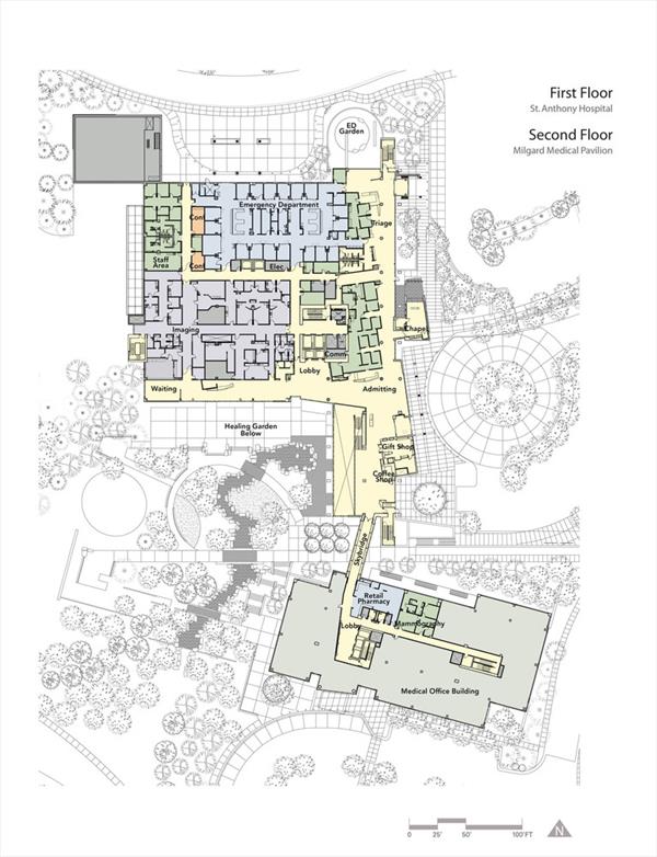 圣安东尼医院 | ZGF Architects#(木头住宅)#(木屋)#(医疗建筑)#(医院平面图)#(儿童医院)#(国外医院)#(医院)#(医院建筑)#(医院设计)