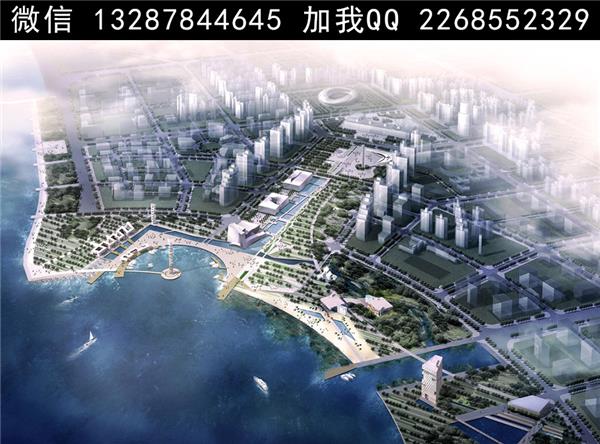 滨海公园海边沙滩景观设计案例效果图_3473990