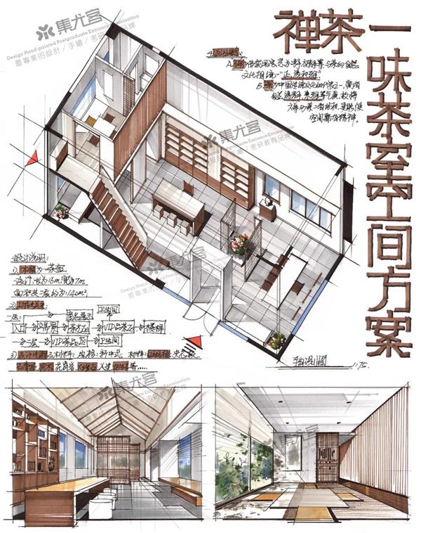 茶室快题设计#茶空间 #茶馆 #茶室快题设计 