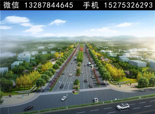 2道路绿化景观设计案例效果图#道路绿化景观设计案例效果图 