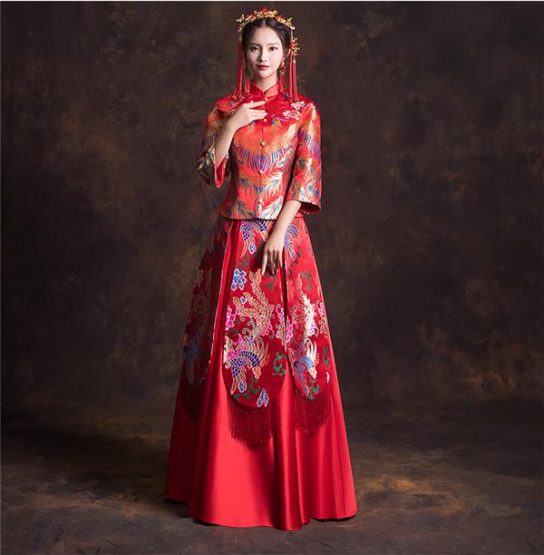 【 ninading】秀禾服女修身显瘦敬酒服中式婚礼礼服新娘古装嫁衣