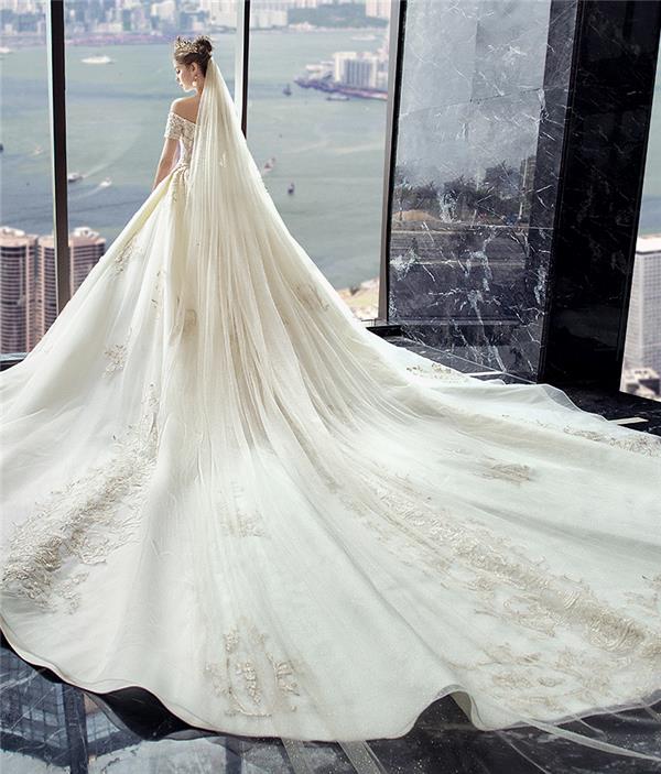 【不了情】孕妇婚纱新娘拖尾森系梦幻齐地显瘦遮孕肚粗手臂显瘦大码