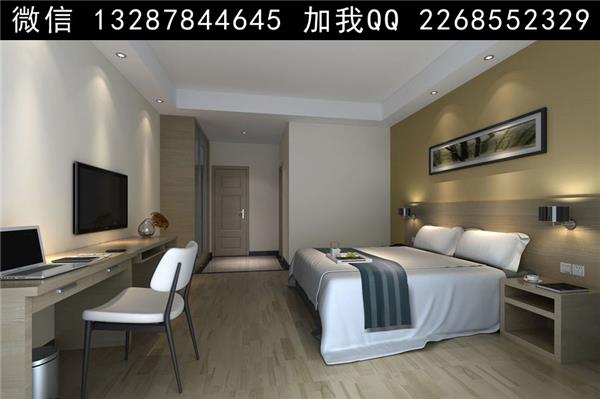 宾馆客房.酒店客房设计案例效果图#(书房)#(客厅)#(双床房)
