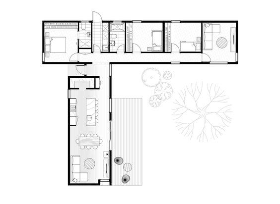 L型住宅平面图_3504436