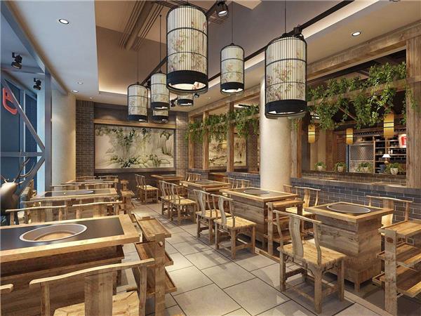 小型火锅店装修效果图