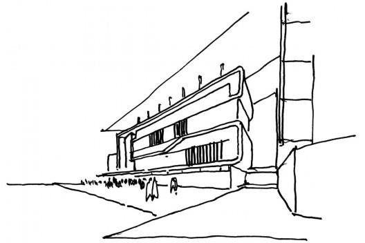 明爱学校#(建筑设计草图)#(建筑设计方案)#(建筑草图)#(建筑方案)#(设计草图)#(手绘剖面)#(手绘设计图)#(一点透视)