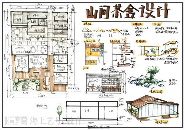 茶室快题设计#茶空间 #茶馆 #茶室快题设计 