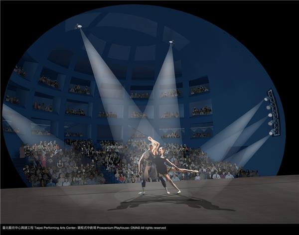 台北表演艺术中心 / 球形观演厅室内效果图#OMA #表演艺术中心 #剧场 