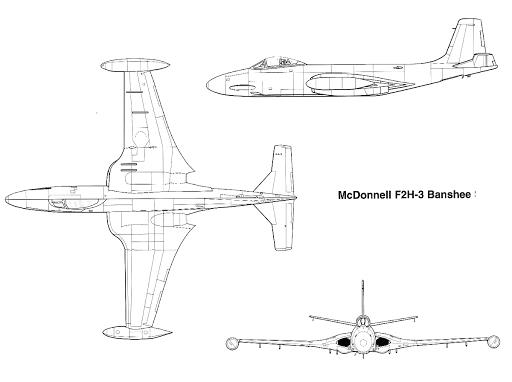 F2H/F-2战斗机（绰号：“女妖”）#F2H战斗机 #F2战斗机 #女妖 