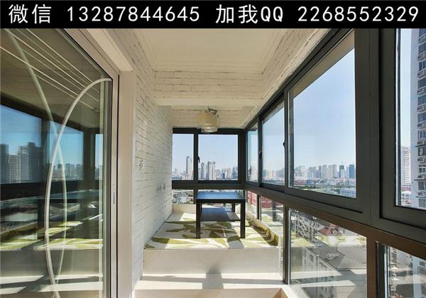 阳台花园设计案例效果图#(客厅)#(书房)#(阳台景观)#(阳台栏杆)