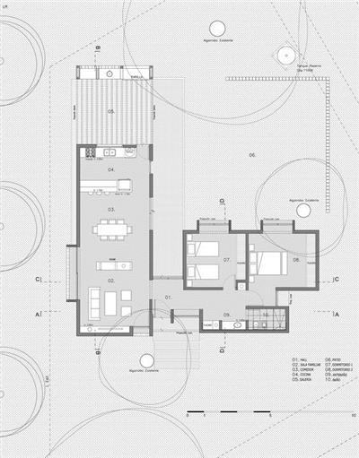 L型住宅平面图