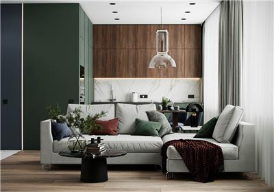 绿色系公寓设计，轻触舒适浪漫的居住空间