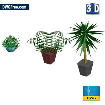 3D室内植物dwg素材
