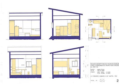 勒·柯布西耶的海滨小屋平立剖面图