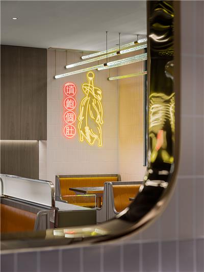 深圳的茶餐厅设计，宝安方元城，380㎡港风餐厅设计
