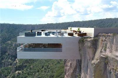 重力引人注目的悬崖边酒吧将俯瞰墨西哥第二高的瀑布