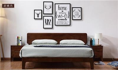 北欧全实木床双人1.5m1.8米简约现代卧室家具主卧床橡木日式原木