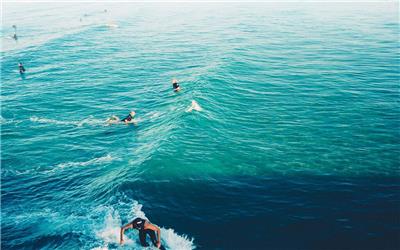 冲浪，波浪，夏天，海，海洋，蓝色